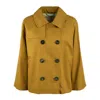 Max Mara Yellow Crop Trench Coat In Drip-proof Cotton And Linen In Yellow