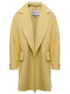 Max Mara Maxmara Womans Beira Wool Blend Yellow Coat In Yellow