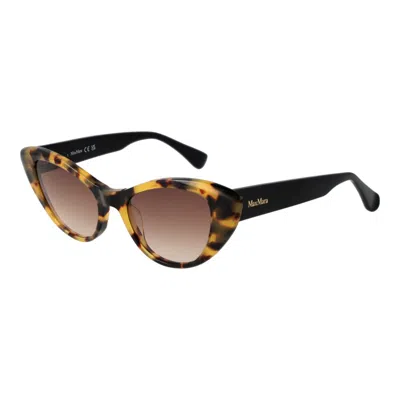 Max Mara Yellow Women Sunglasses In Brown