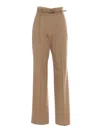 Max Mara Zac Camel Long Trousers In Camel
