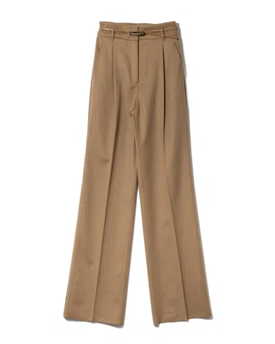 Max Mara Zac Trousers In Camel Brown