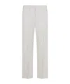 Max Mara Tailored White Trousers With Subtle Pleats And Clean Finish In White