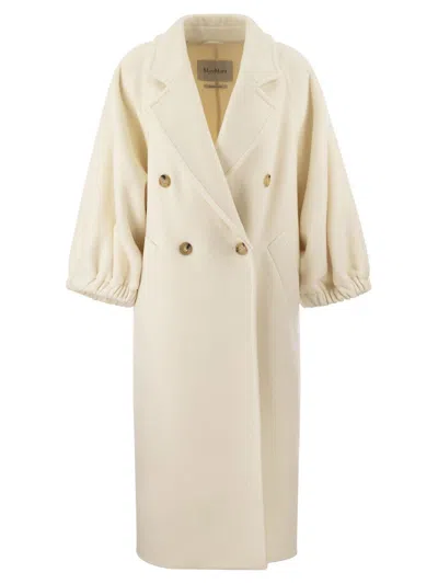Max Mara Zaffo Double-breasted Coat In White