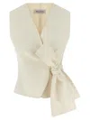 Max Mara Zampa Gilet White In Neutral