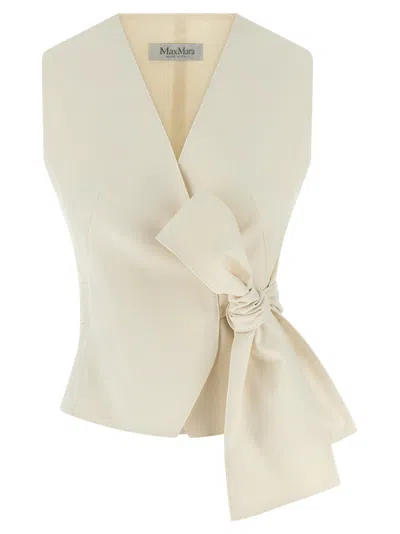 Max Mara Zampa Gilet White In Neutral