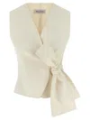 Max Mara Zampa Gilet White In White