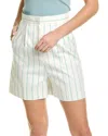 Shop Max Mara Zampino Silk-blend Short In White