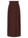 Max Mara Zattera Skirts Bordeaux In Brown