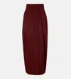 Max Mara Zattera Wool Pencil Skirt In Red