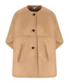 Max Mara Zaza Button-up Coat In Brown