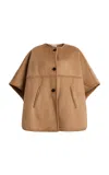 Max Mara Zaza Cape In Brown