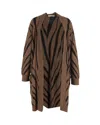 Max Mara Zebra Print Mohair Blend Knit Cardigan In Brown Mohair In Brown