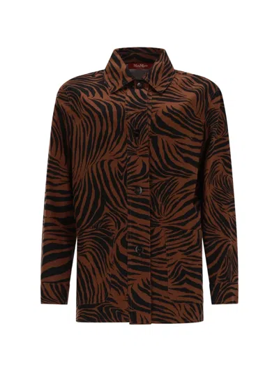 Max Mara Zebra-print Shirt In Brown