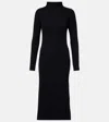 Max Mara Zelanda Wool And Cashmere Midi Dress In Black