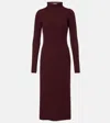 Max Mara Zelanda Wool And Cashmere Midi Dress In Red