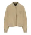 Max Mara Zelante Beige Bomber Jacket In Brown