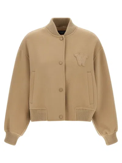 Max Mara 'zelante' Bomber Jacket In Green