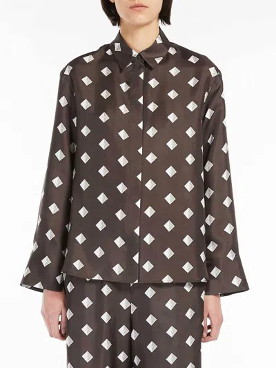 Max Mara Zelig Blouse In Mud Geo