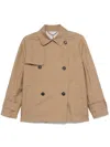Max Mara Double-breasted Brown Coat With Wide Collar