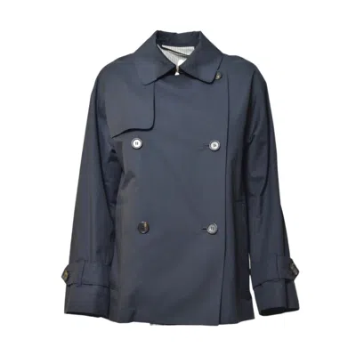 MAX MARA MAX MARA ZENO TRENCH IN BLUE ANTI-DRIP TWILL