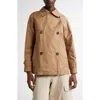 Max Mara Zeno Water Repellent Short Trench Coat In Camel