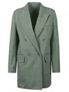 Max Mara Zenobia Cotton Drill Blazer In Pistacchio