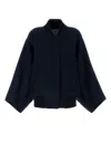 Max Mara Zenone Cashmere Cape Bomber Jacket In Blu Marino