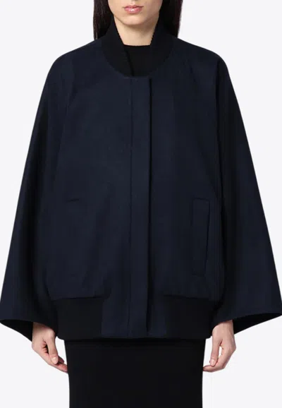 MAX MARA ZENONE CASHMERE CAPE BOMBER JACKET