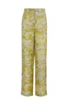 Max Mara Zeus Trousers In Printed Twill In Multi