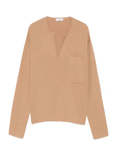 Max Mara Zibello Jumper Camel In Brown
