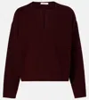 Max Mara Zibello Wool And Cashmere Sweater In Burgundy