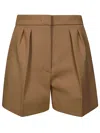 Max Mara Zic Bermuba Logo In Brown