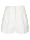 Max Mara Antiope Elasticated-waist Mini Shorts In Bianco