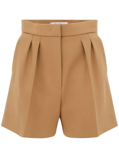 MAX MARA ZIC SHORTS IN CAMEL WOOL