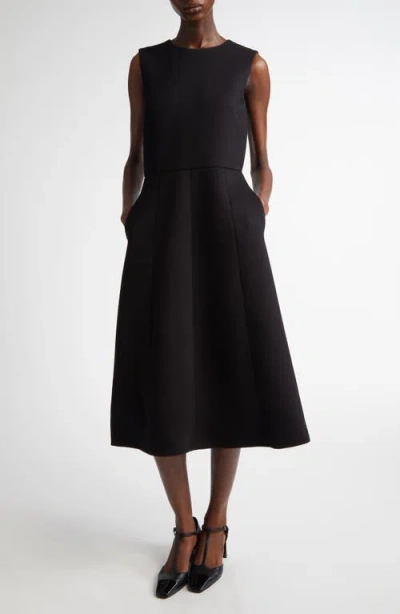 Max Mara Maremar Sleeveless Midi Dress In Black
