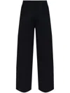 Max Mara High Waist Trousers With Side Stripe Detail In Black