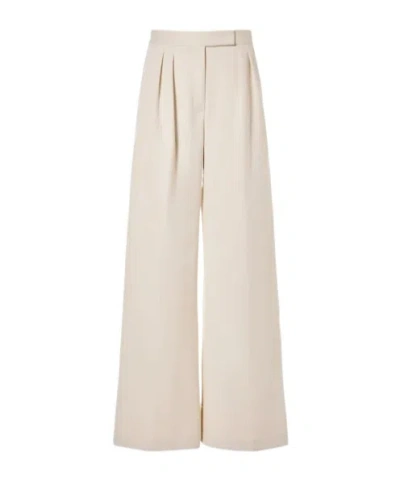 Max Mara Zinnia High Waist Plain Knitted Casual Pants In Neutral