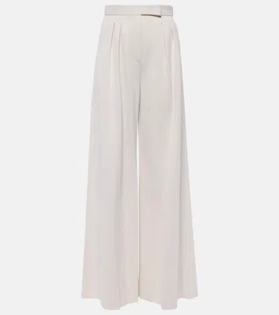 Max Mara Weite Hose Zinnia Aus Jersey In Bianco Avorio