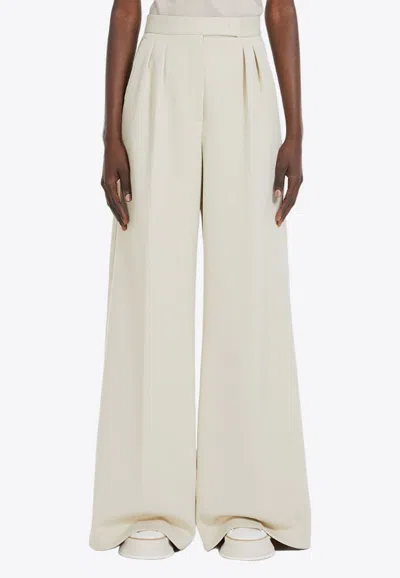 Max Mara Zinnia Scuba Flare Pants In Beige