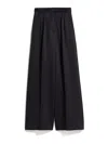 Max Mara Zinnia Pleat Detailed High Waist Pants In Black