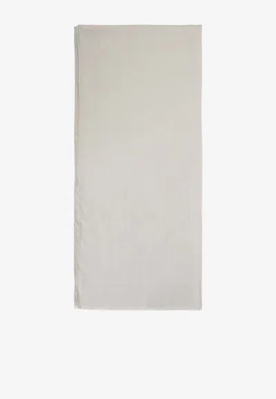 Max Mara Zinnia Wool And Silk Scarf In White