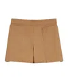 Max Mara Cotton Shorts With Front Pockets And High Waist In Brown