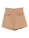 Max Mara Zip-detail Shorts In Brown