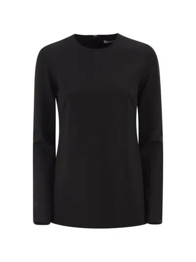 Max Mara Zip-fastening Blouse In Black