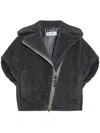 Max Mara Zip-fastening Cape In Grau