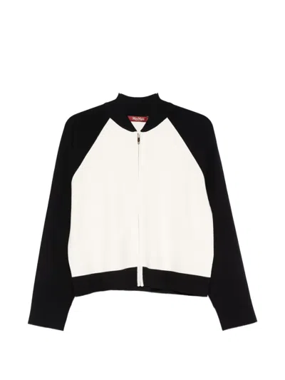 Max Mara Zip-fastening Cardigan In White
