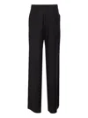 Max Mara Women Bonn Comfort Trousers In Crepe De Chine Stretch In Black