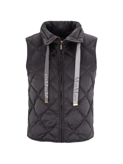 Max Mara Zip-fastening Gilet In Black