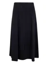 Max Mara Zip-fastening Midi Skirt In Black