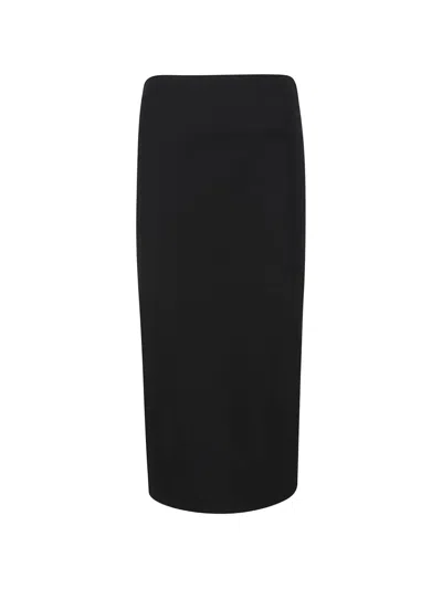 Max Mara Zip-fastening Midi Skirt In Black